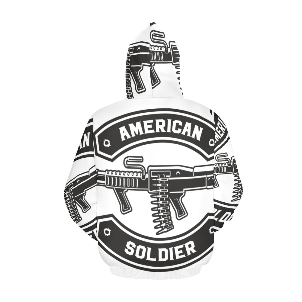Military American Soldier | Men's All-Over Print Hoodie
