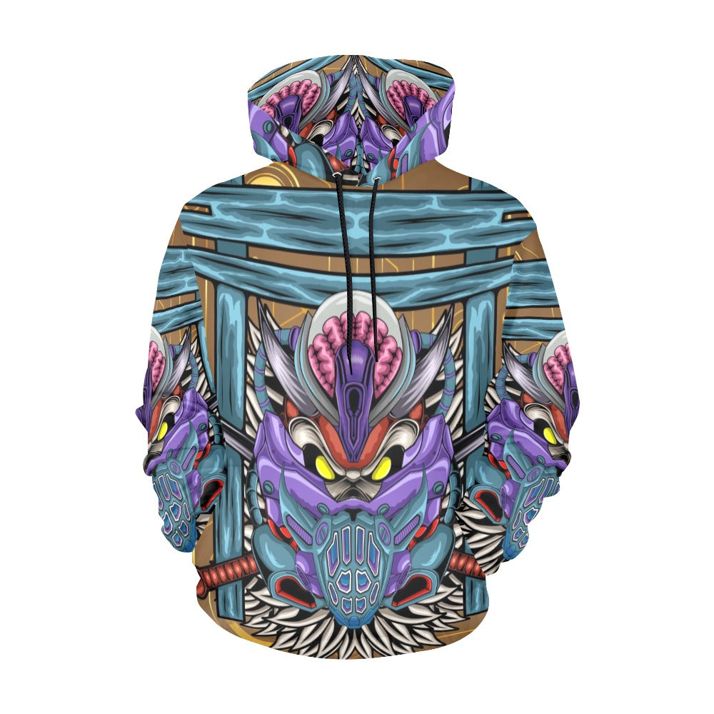 Evil Samurai Alien Robot | Men's All-Over Print Hoodie