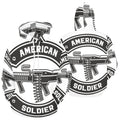 Military American Soldier | Men's All-Over Print Hoodie