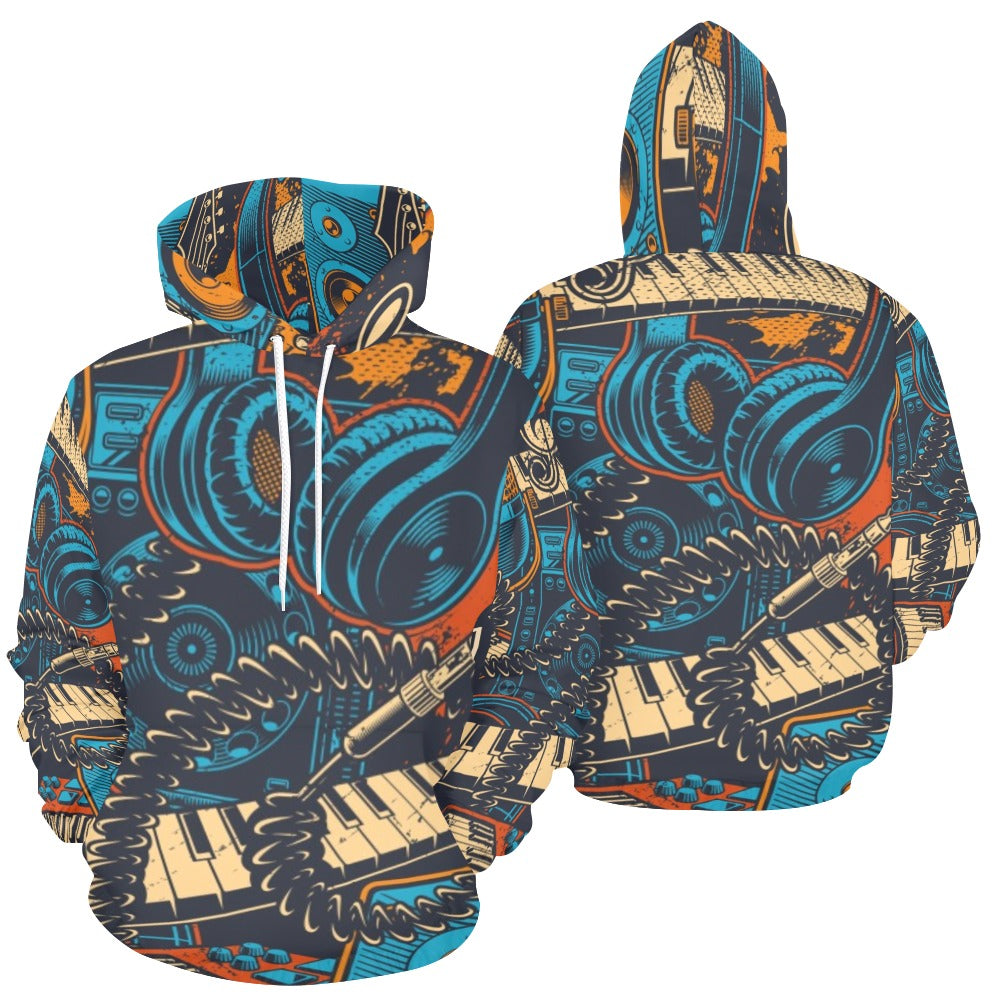 Musical Instruments Music Art | Men's All-Over Print Hoodie