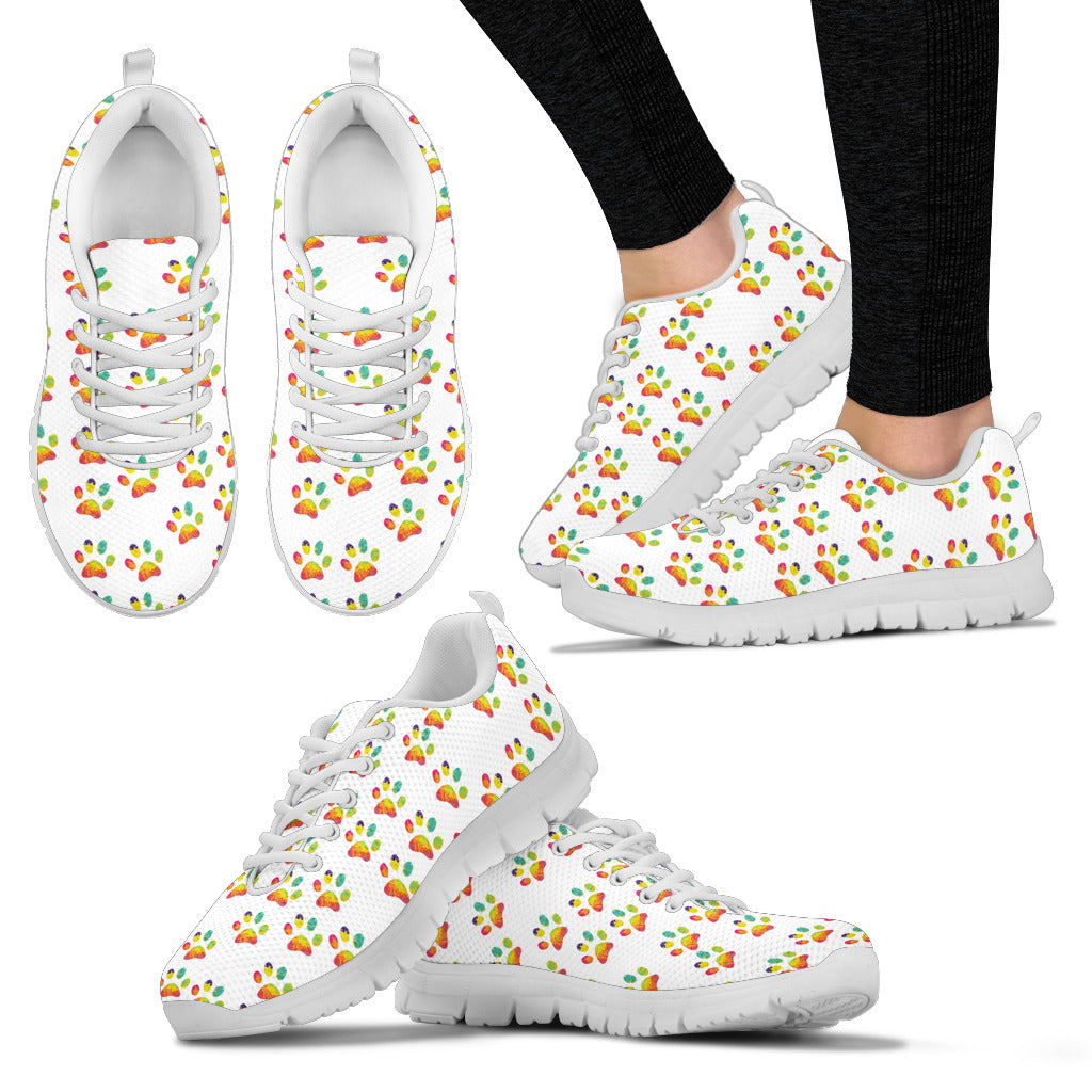 Painted Paw Prints | Unisex Sneakers