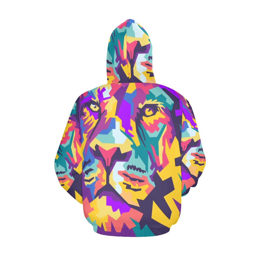 Lion Head Wpap Style | Men's All-Over Print Hoodie