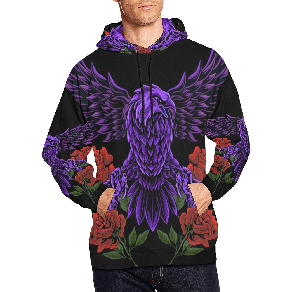 Eagle Rose | Men's All-Over Print Hoodie