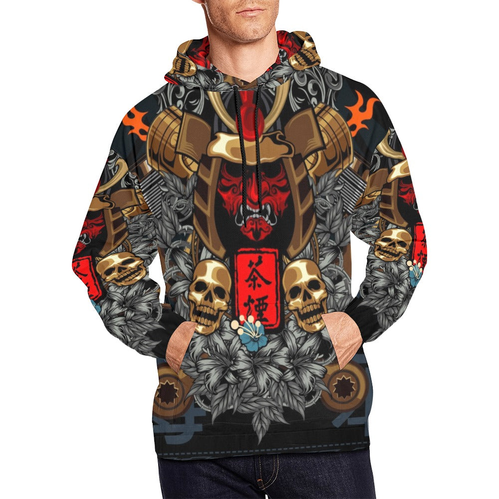 Japanese Samurai Cyborg Armor | Men's All-Over Print Hoodie