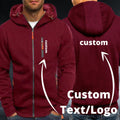 Personalized Custom Text/Logo Red Autumn Hoodie - Top Content | POD Collection | Free Shipping
