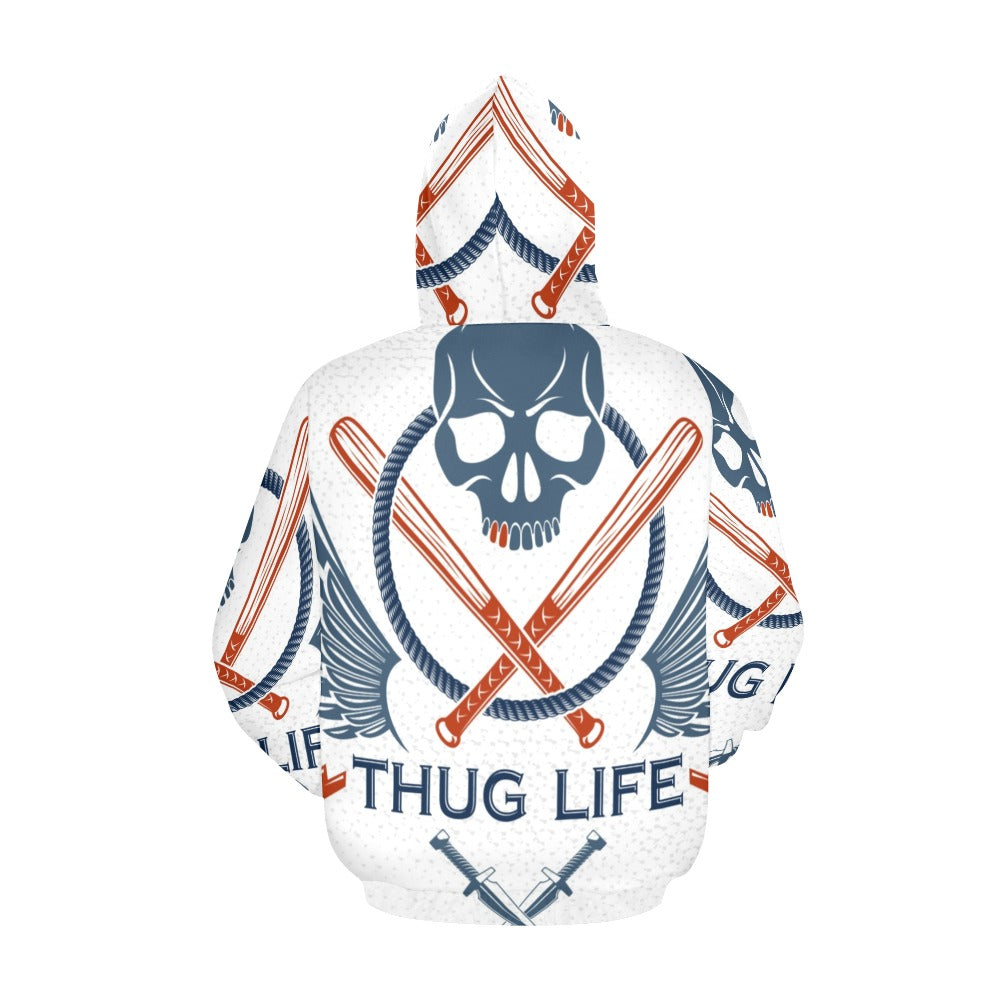 Gang Brutal Criminal Emblem Skull | Men's All-Over Print Hoodie