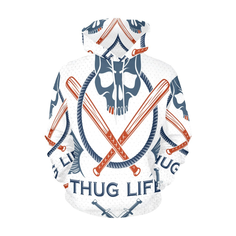 Gang Brutal Criminal Emblem Skull | Men's All-Over Print Hoodie