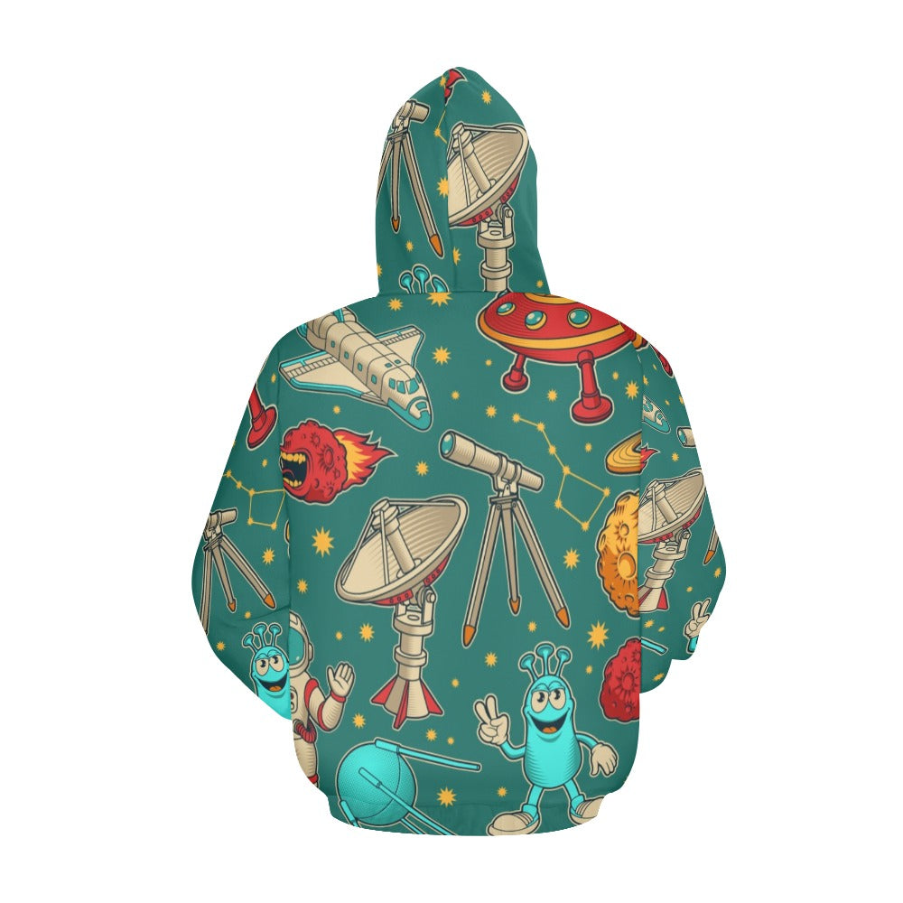 Cartoon Space | Men's All-Over Print Hoodie