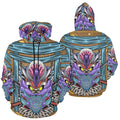 Evil Samurai Alien Robot | Men's All-Over Print Hoodie