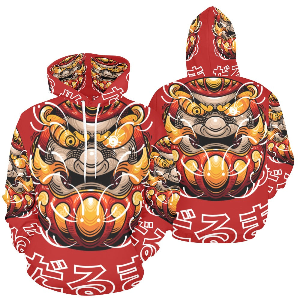 Demon Daruma Doll Japanese | Men's All-Over Print Hoodie