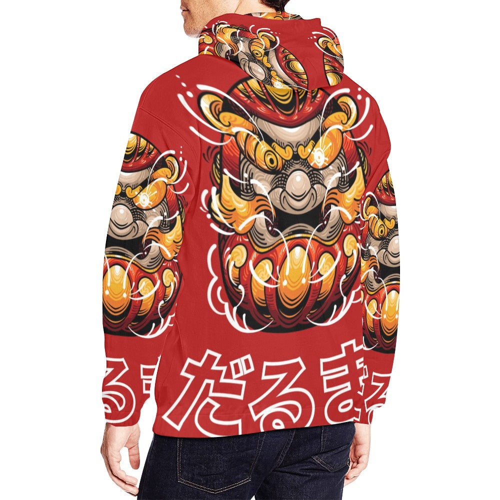 Demon Daruma Doll Japanese | Men's All-Over Print Hoodie