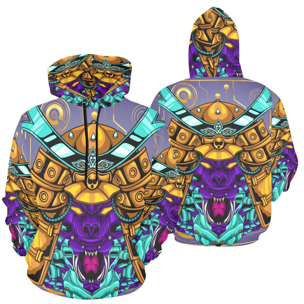 Japanese Mecha Samurai | Men's All-Over Print Hoodie