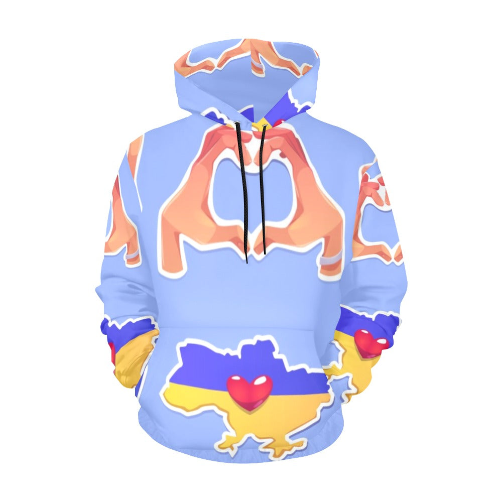 Freedom Ukraine Symbols | Men's All-Over Print Hoodie