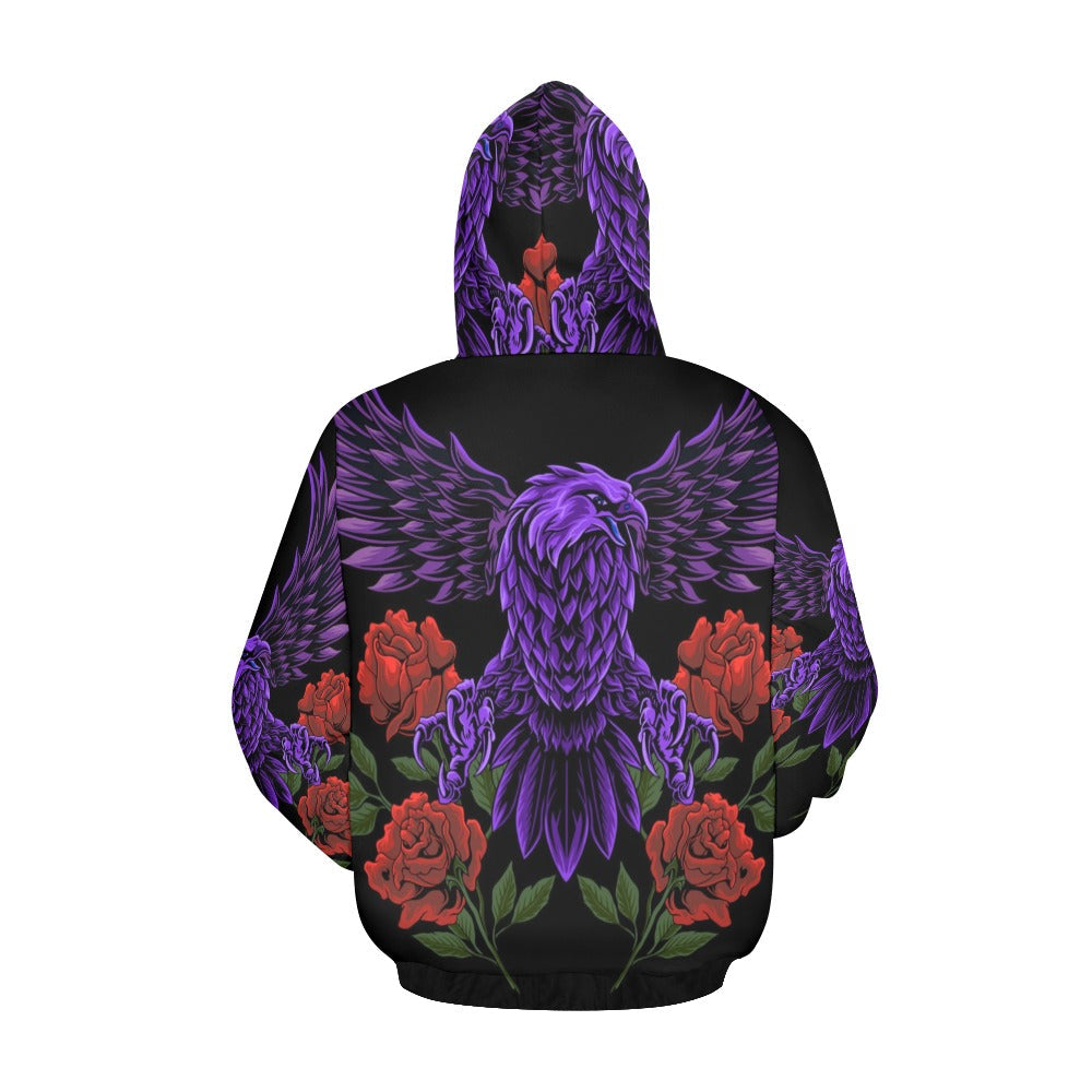 Eagle Rose | Men's All-Over Print Hoodie