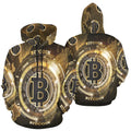 Bitcoin Digital Currency World Map | Men's All-Over Print Hoodie