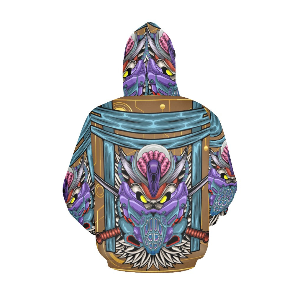 Evil Samurai Alien Robot | Men's All-Over Print Hoodie