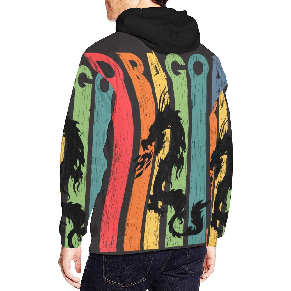 Dragon Vintage | Men's All-Over Print Hoodie