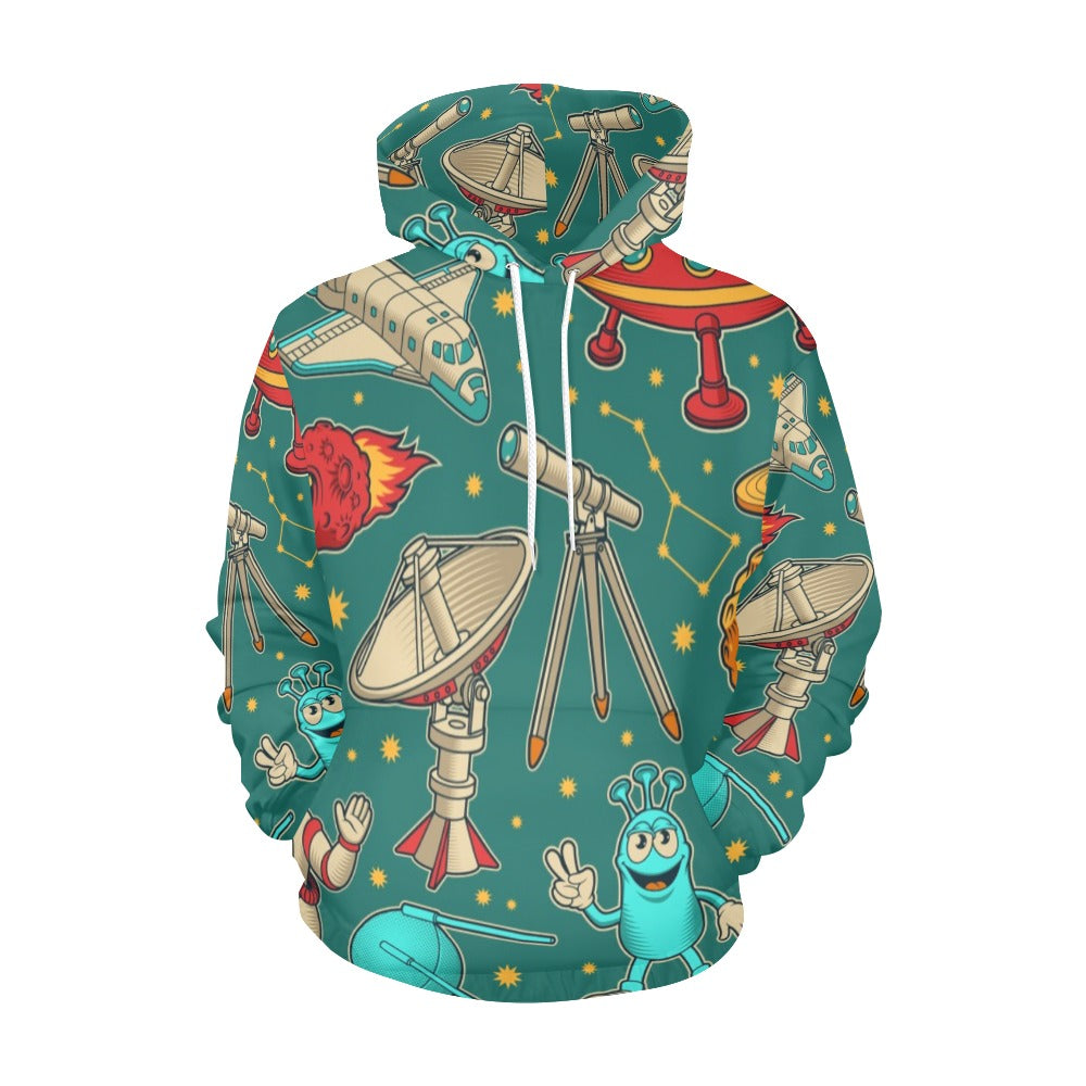 Cartoon Space | Men's All-Over Print Hoodie