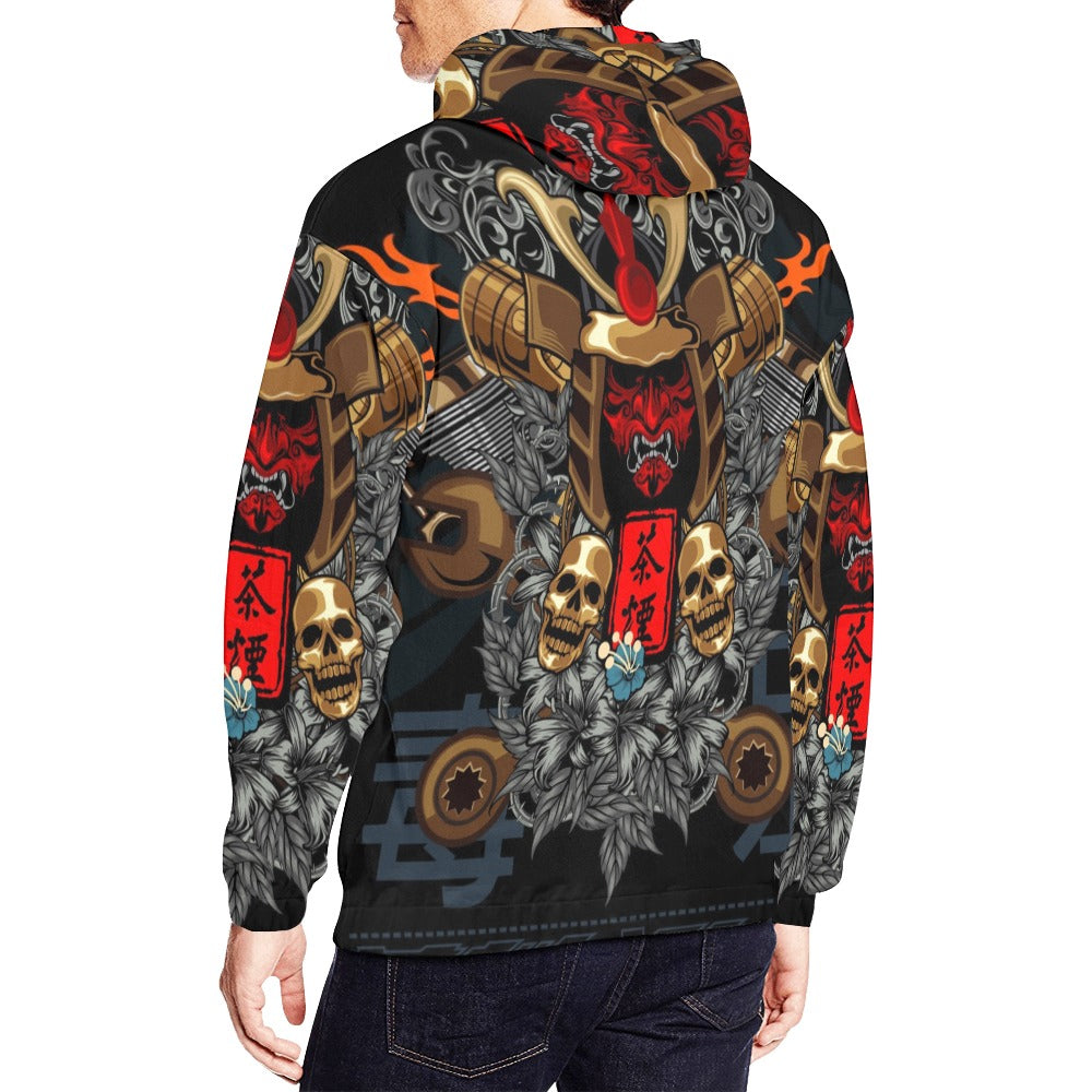 Japanese Samurai Cyborg Armor | Men's All-Over Print Hoodie