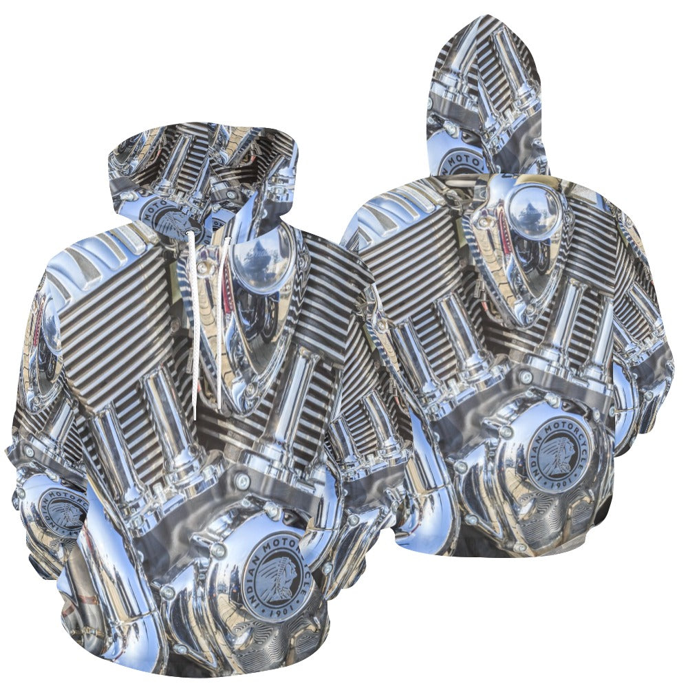 Motorbike Motor Mechanic Biker | Men's All-Over Print Hoodie