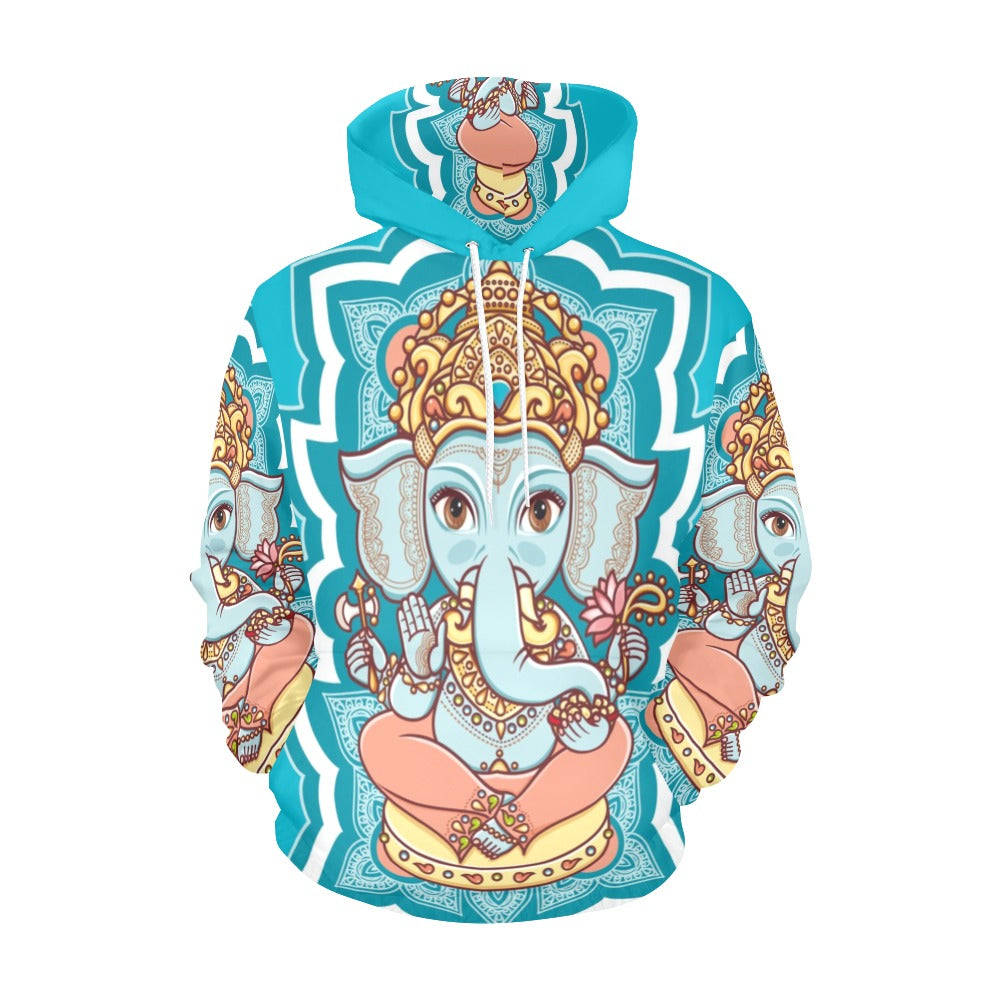 Ganesh Chaturthi Indian Mythology Elephant | Men's All-Over Print Hoodie