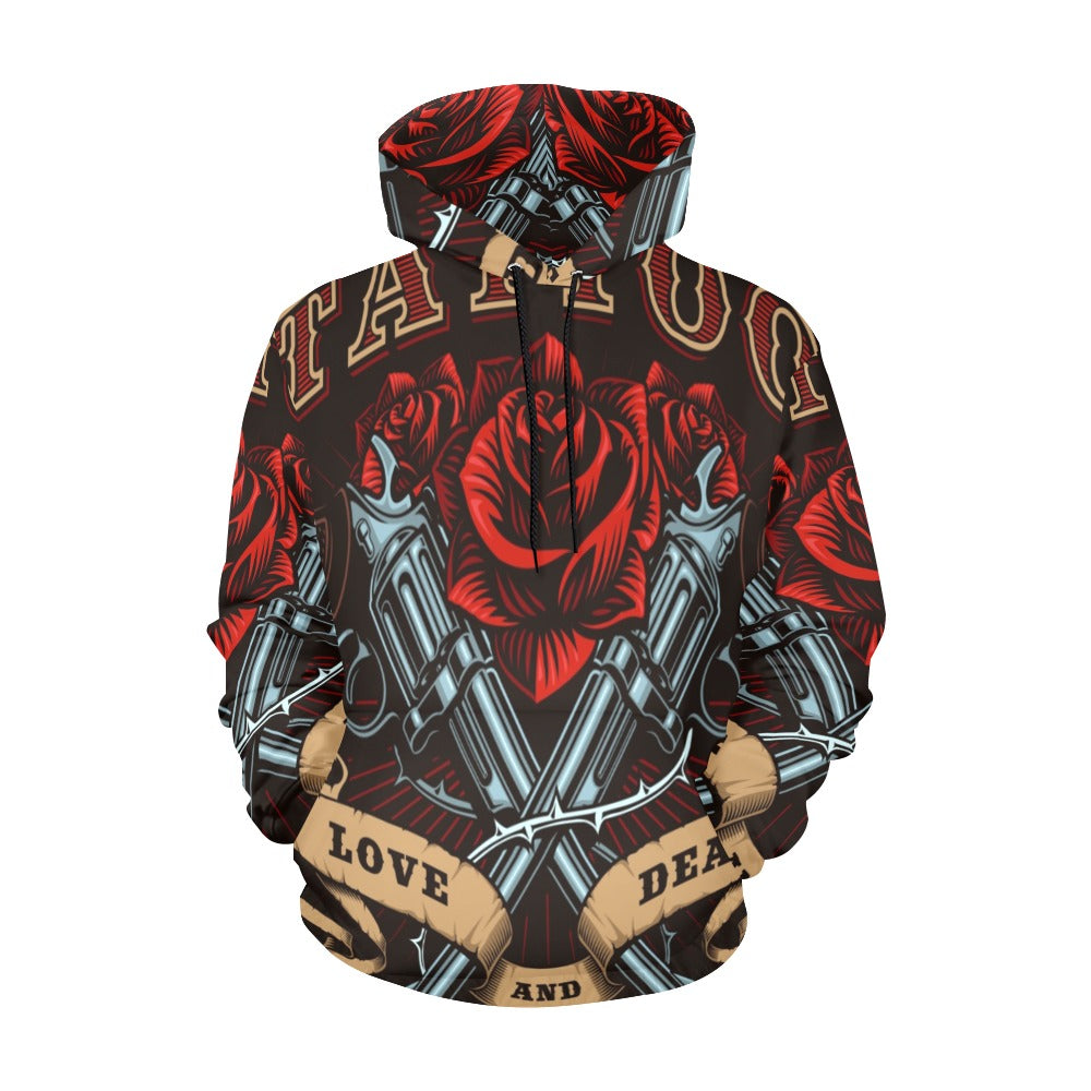 Guns Roses Tattoo | Men's All-Over Print Hoodie