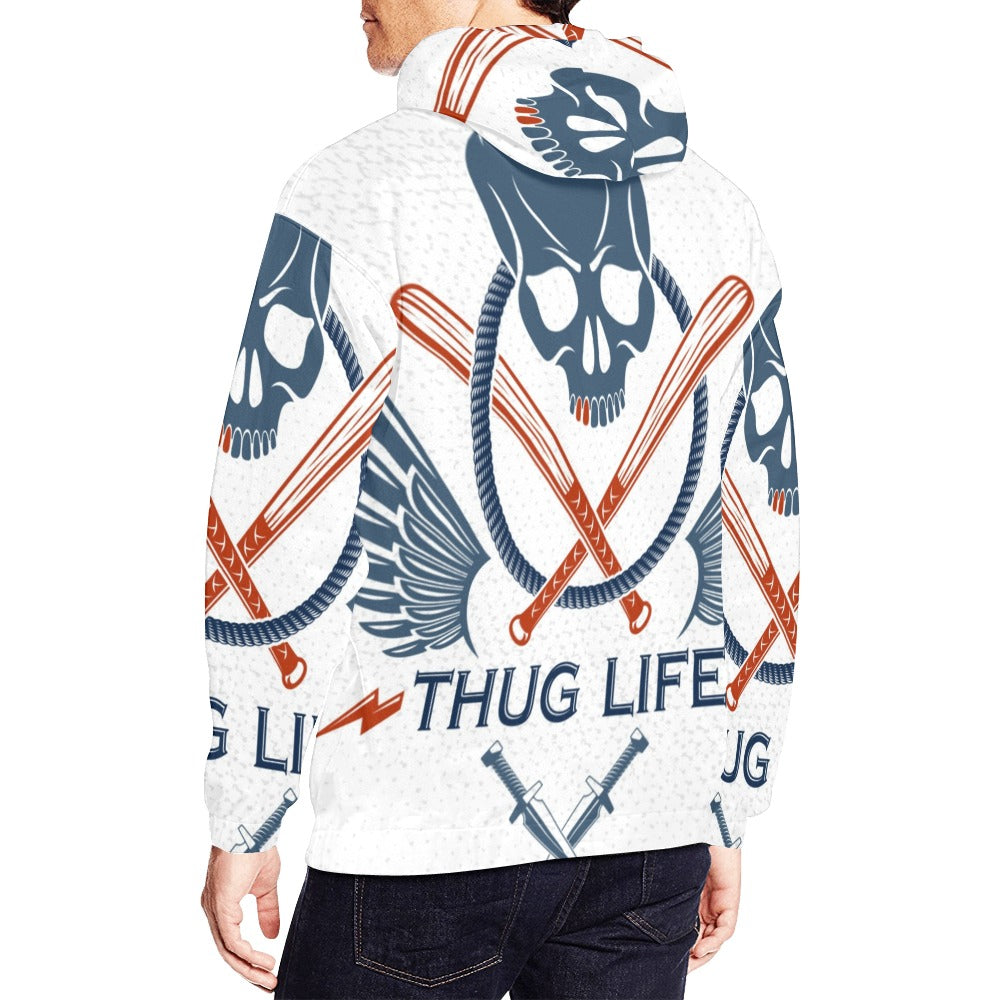 Gang Brutal Criminal Emblem Skull | Men's All-Over Print Hoodie