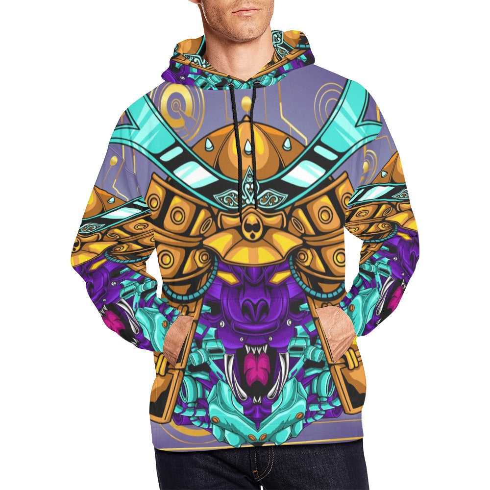 Japanese Mecha Samurai | Men's All-Over Print Hoodie