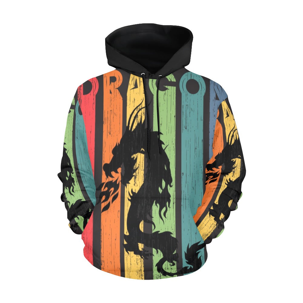 Dragon Vintage | Men's All-Over Print Hoodie