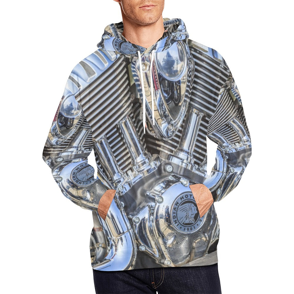 Motorbike Motor Mechanic Biker | Men's All-Over Print Hoodie