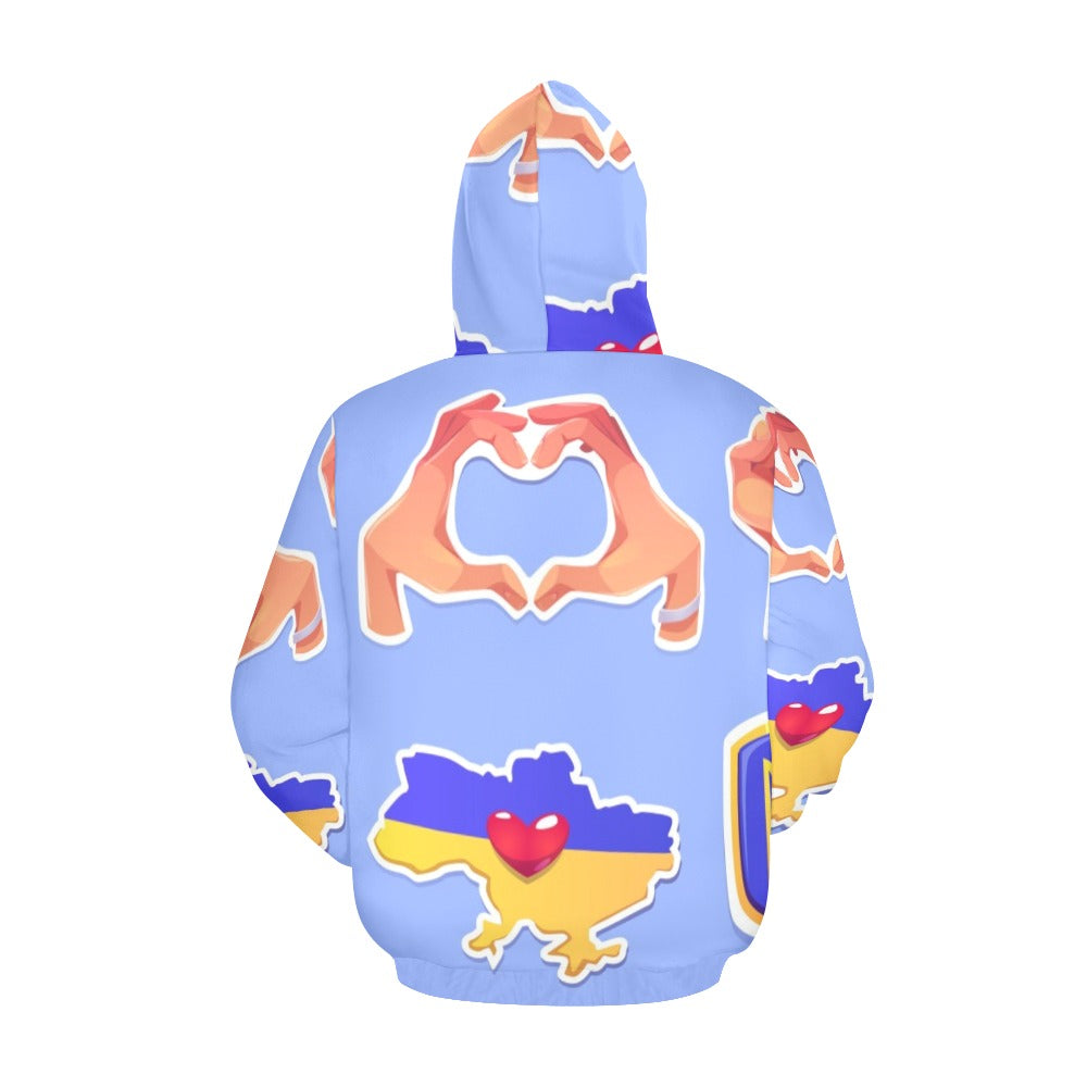 Freedom Ukraine Symbols | Men's All-Over Print Hoodie