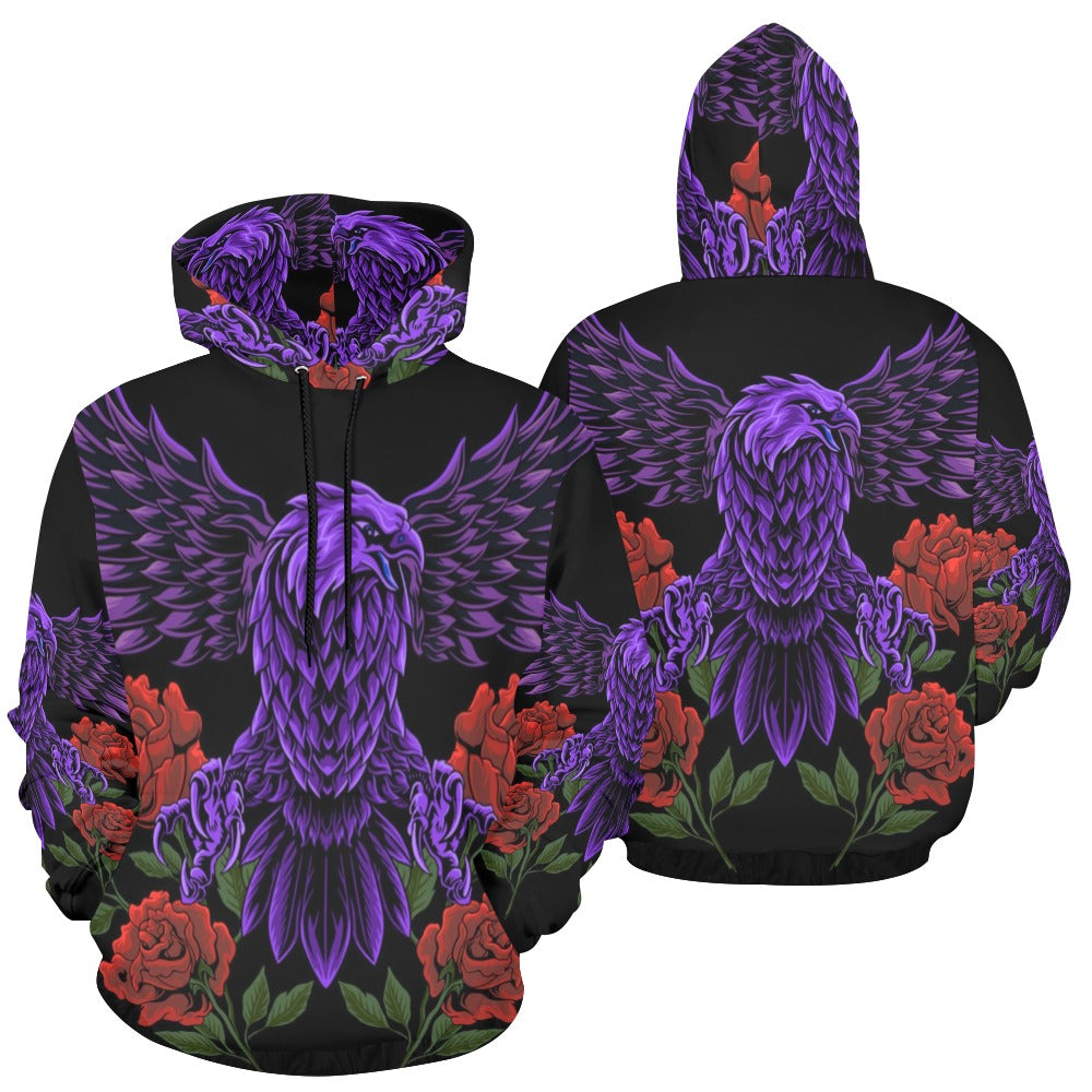 Eagle Rose | Men's All-Over Print Hoodie