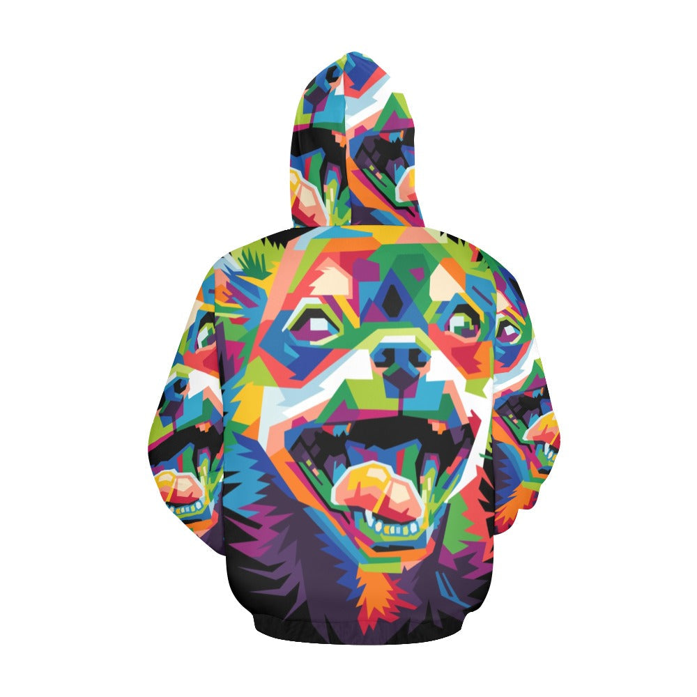 Colorful Dog Head | Men's All-Over Print Hoodie