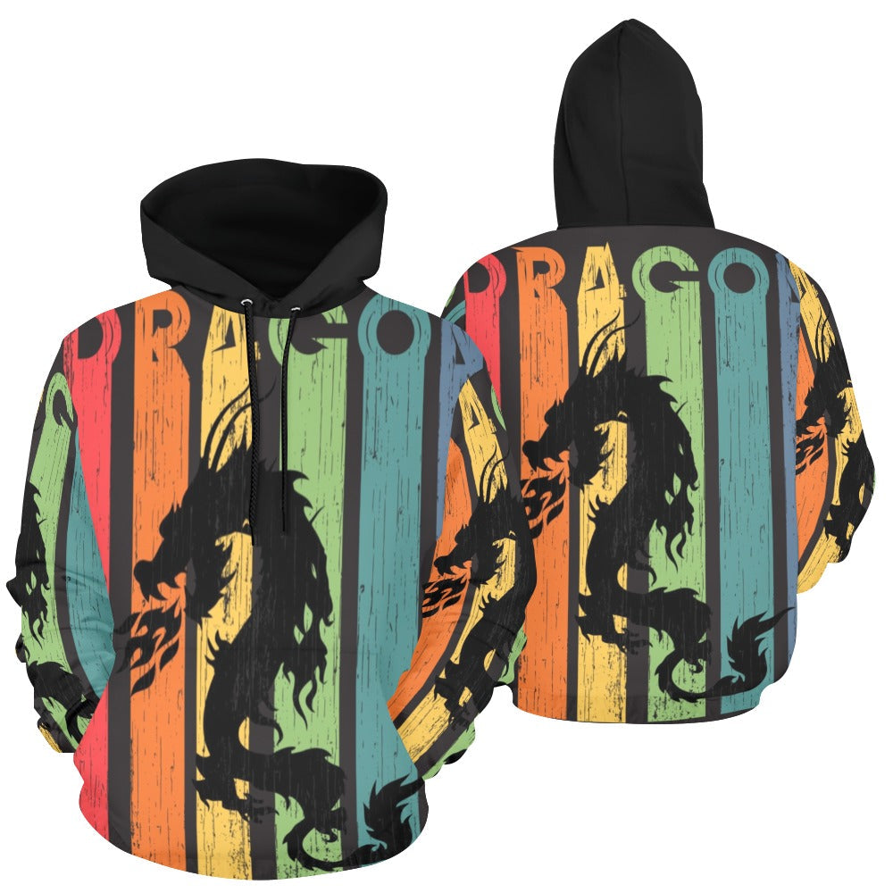 Dragon Vintage | Men's All-Over Print Hoodie