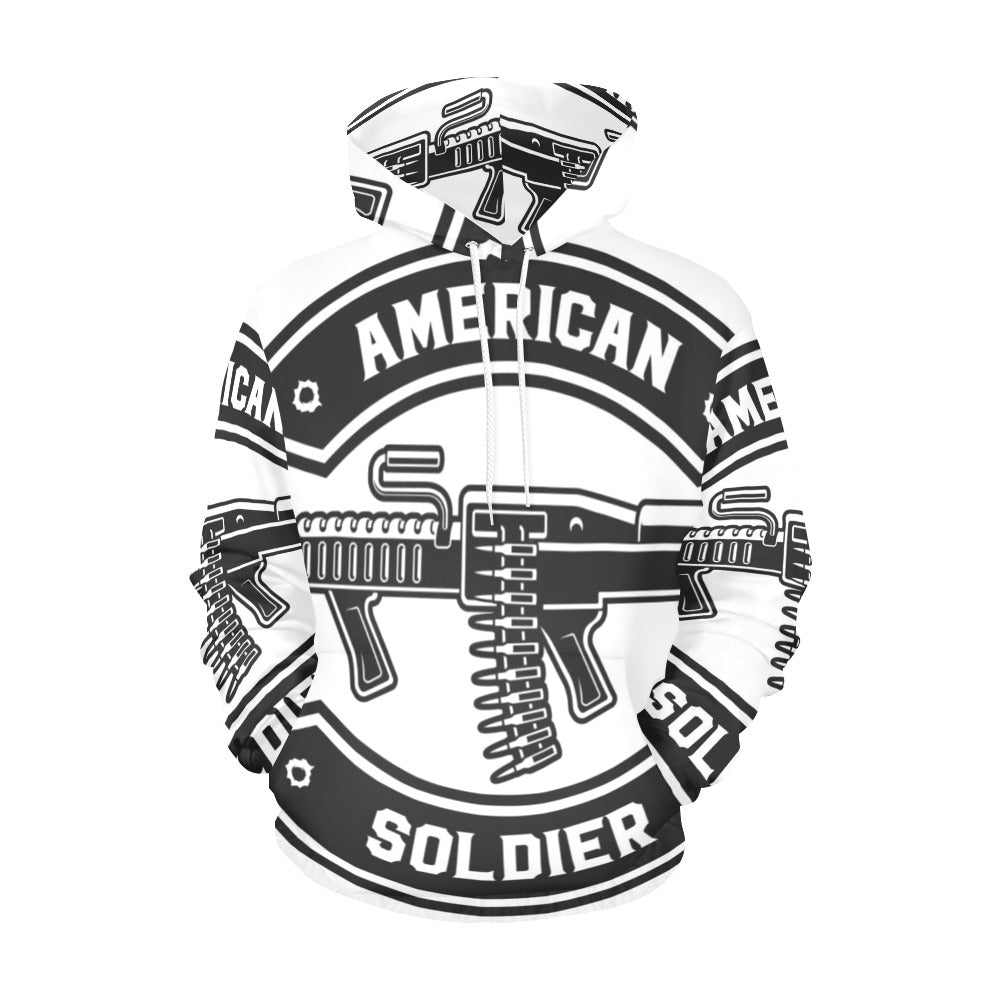 Military American Soldier | Men's All-Over Print Hoodie