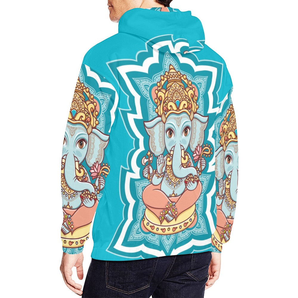 Ganesh Chaturthi Indian Mythology Elephant | Men's All-Over Print Hoodie