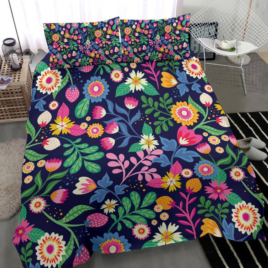 Hand Painted Exotic Plants Floral Bedding Set - Top Content | POD Collection | Free Shipping