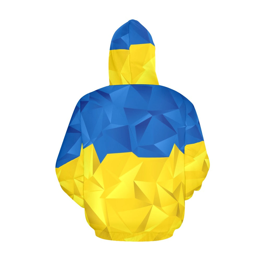 Abstract Ukraine Flag | Men's All-Over Print Hoodie