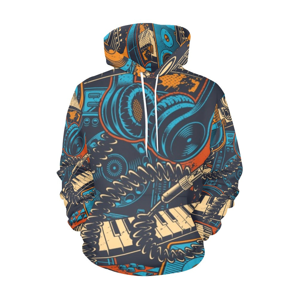 Musical Instruments Music Art | Men's All-Over Print Hoodie