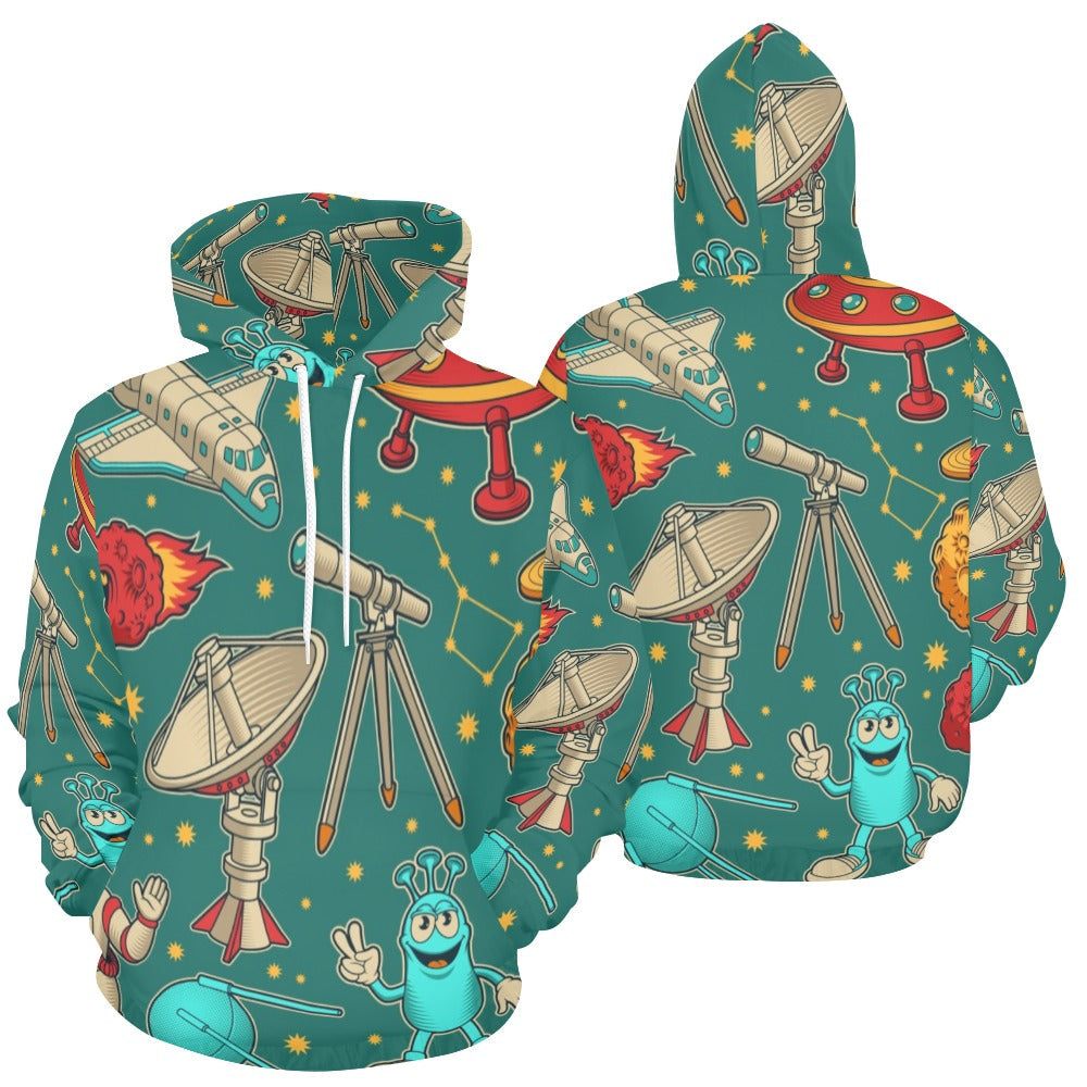 Cartoon Space | Men's All-Over Print Hoodie