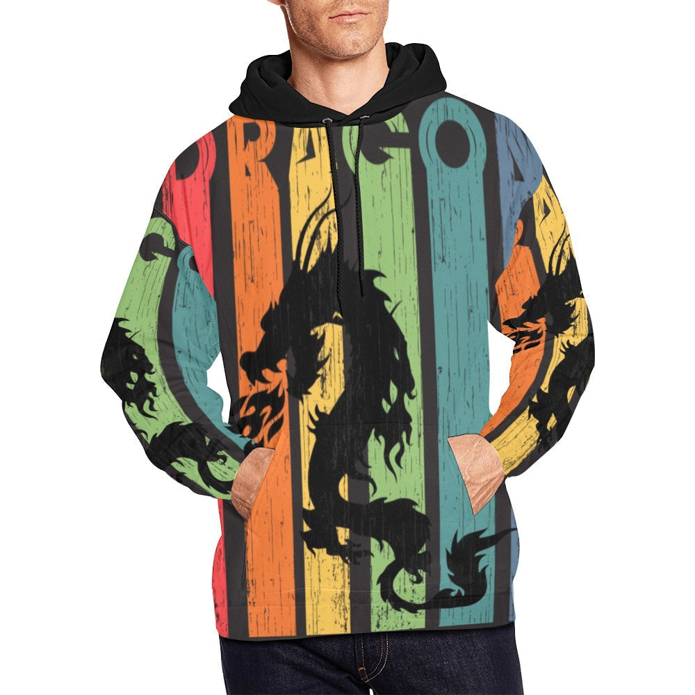 Dragon Vintage | Men's All-Over Print Hoodie