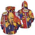 Fitness Center Pop Art Style Bodybuilder | Men's All-Over Print Hoodie