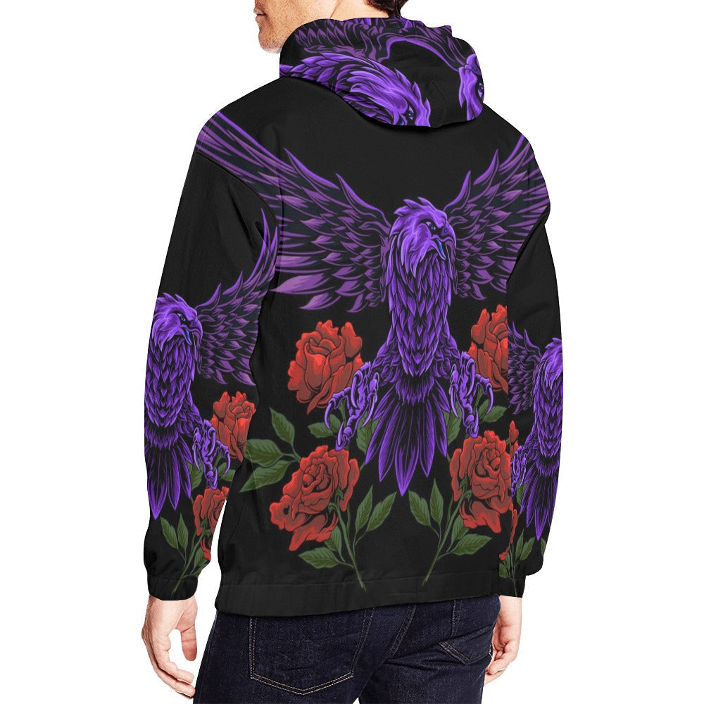 Eagle Rose | Men's All-Over Print Hoodie