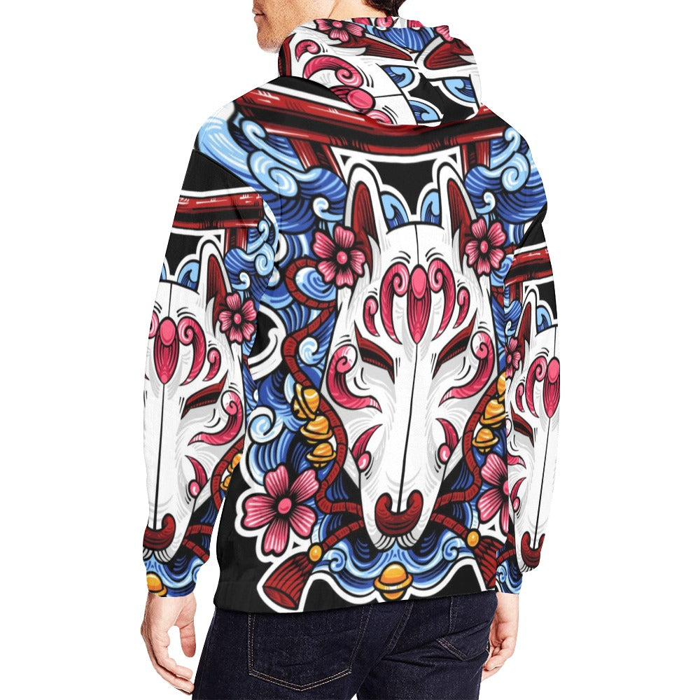 Kitsune Mask | Men's All-Over Print Hoodie