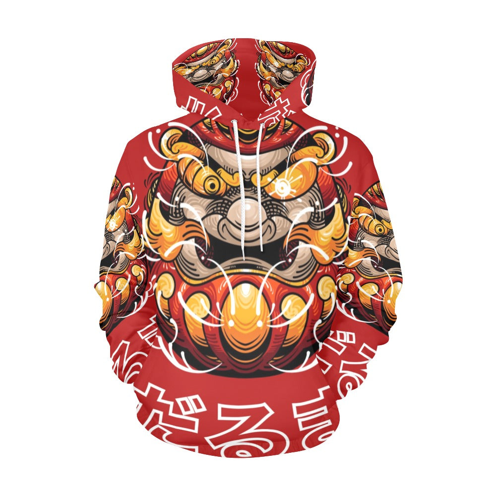Demon Daruma Doll Japanese | Men's All-Over Print Hoodie