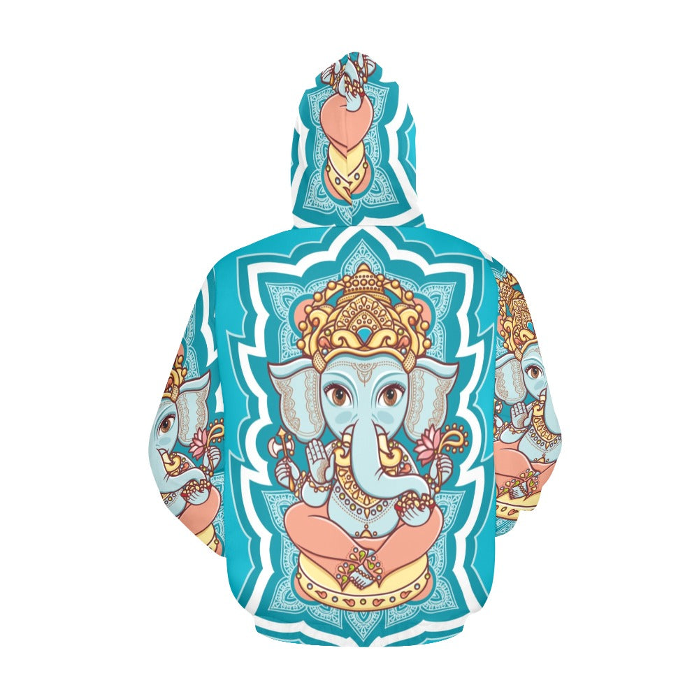 Ganesh Chaturthi Indian Mythology Elephant | Men's All-Over Print Hoodie