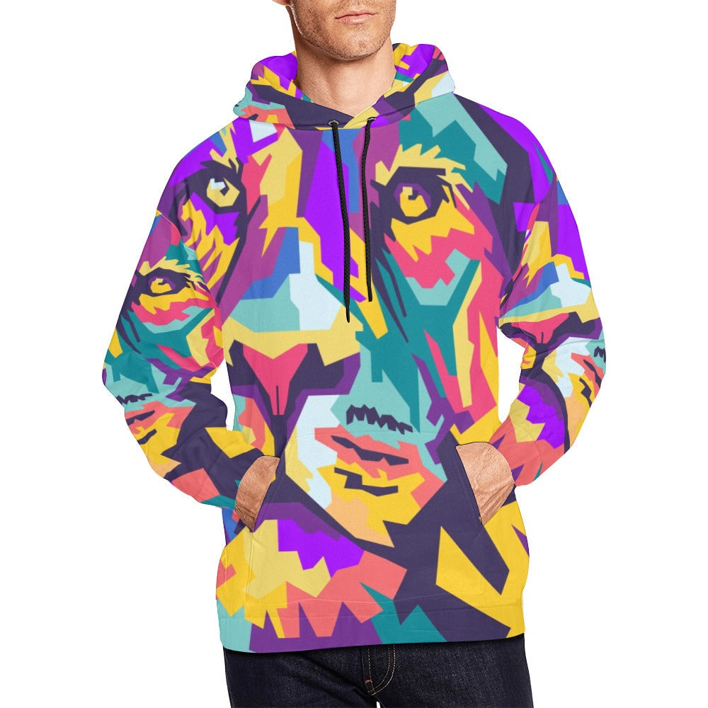 Lion Head Wpap Style | Men's All-Over Print Hoodie