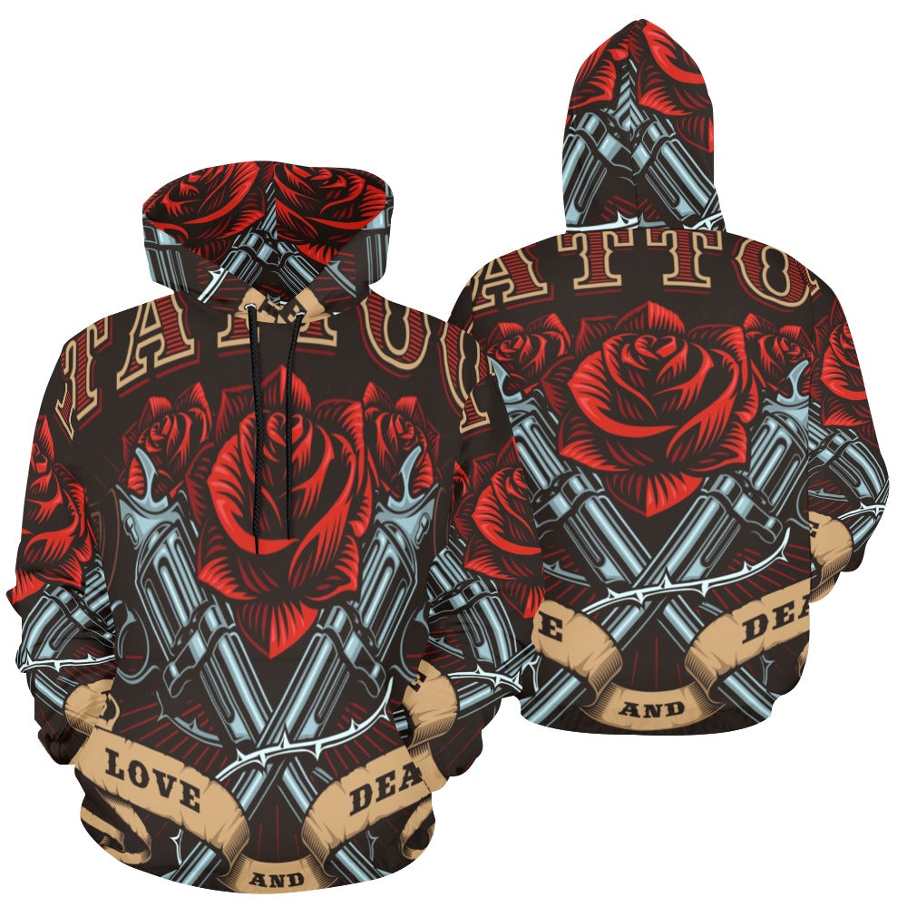 Guns Roses Tattoo | Men's All-Over Print Hoodie