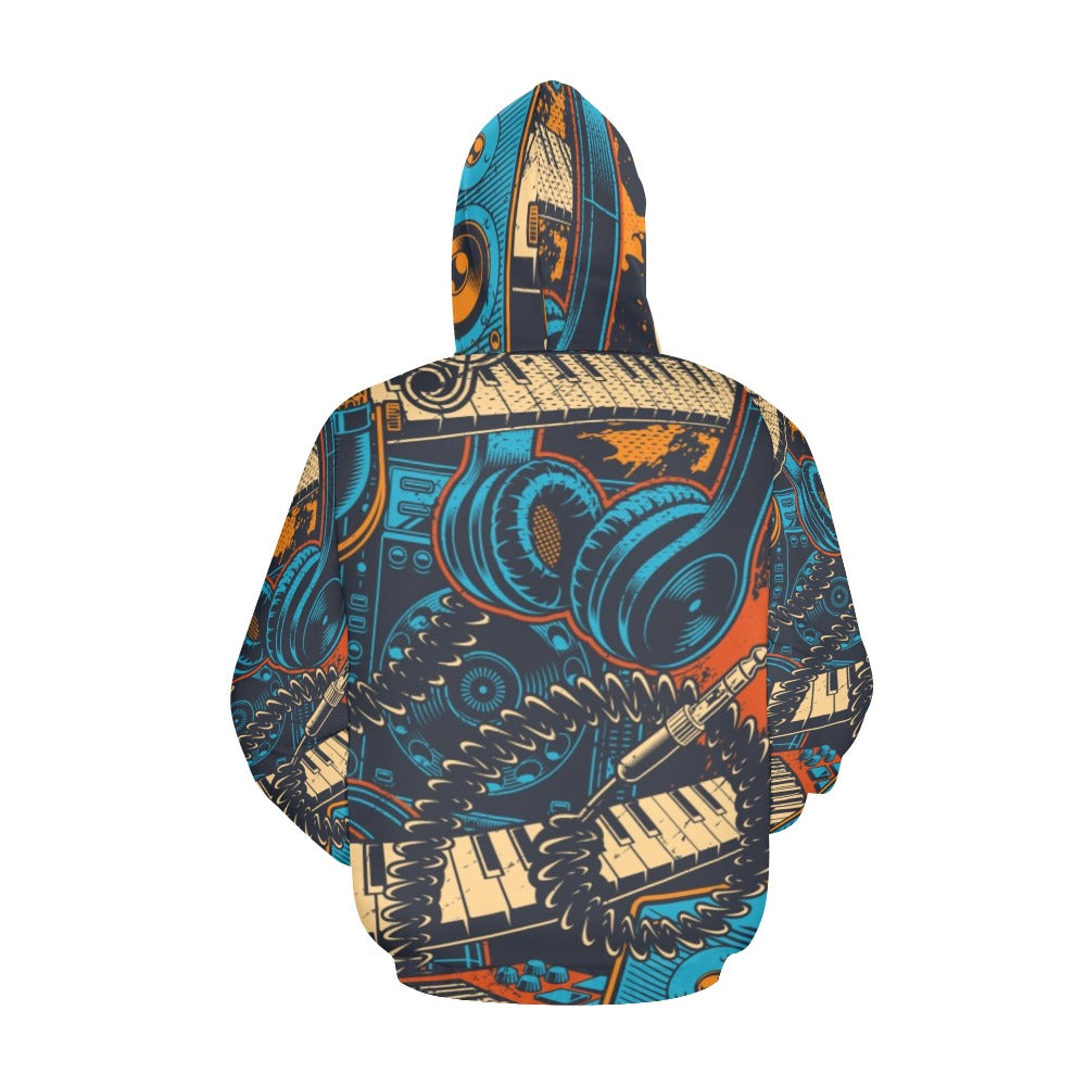 Musical Instruments Music Art | Men's All-Over Print Hoodie