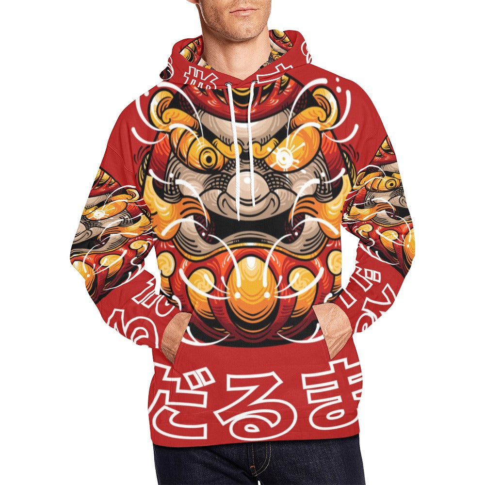 Demon Daruma Doll Japanese | Men's All-Over Print Hoodie